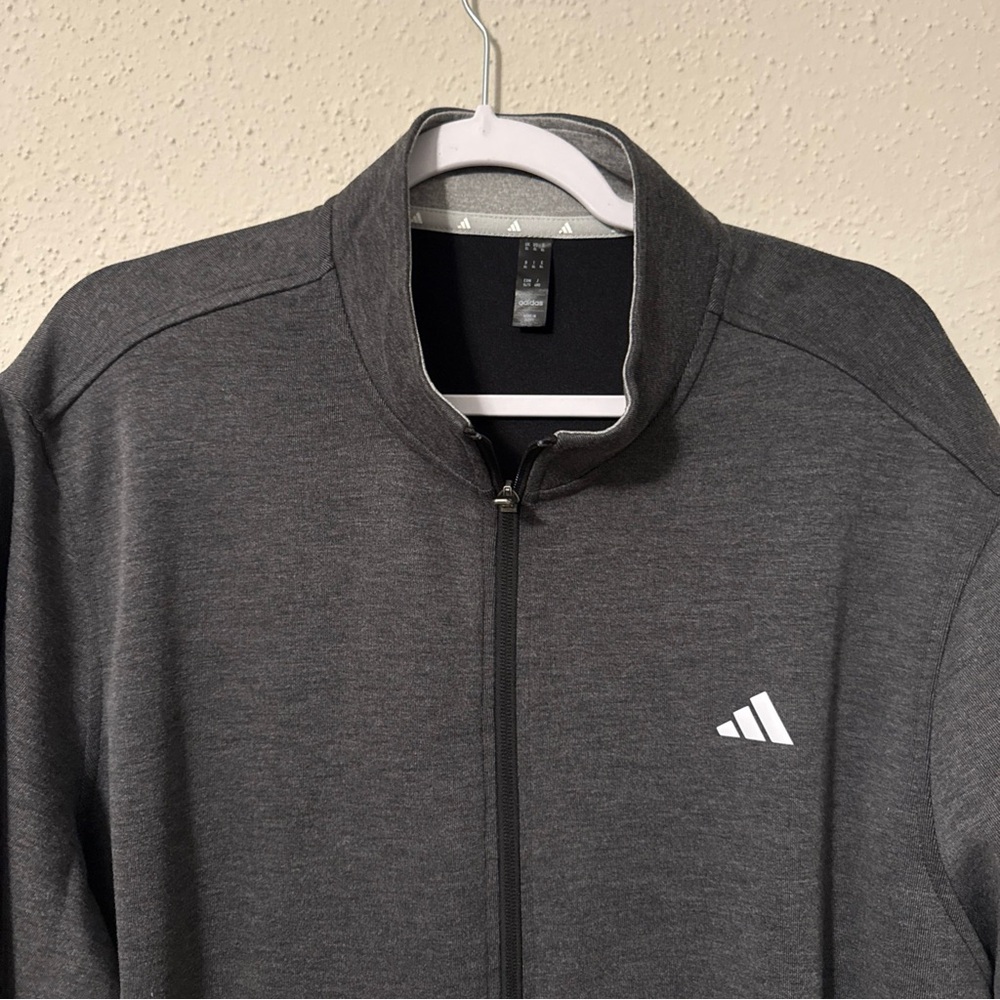 Adidas Elevated Jacket XL Grey Mens New With Tags - Picture 2 of 5